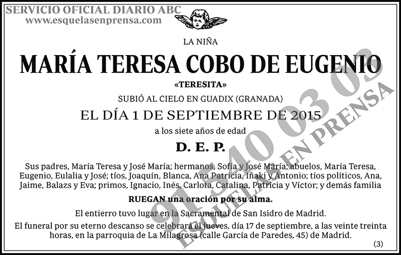 María Teresa Cobo de Eugenio